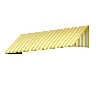 Awntech 364.5 in Wide x 42 in Projection Yellow/White Stripe Slope Window/Door Awning