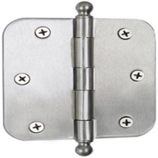 Global Door Controls 3.5 in. x 3.5 in. Ball Tip Door Hinge in Satin Nickel   Set of 3 DISCONTINUED 1793.5 US15 3