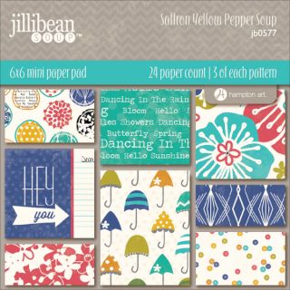 Jillibean Soup Paper Pad 6inX6in 24/PkgSaffron Yellow Pepper Soup