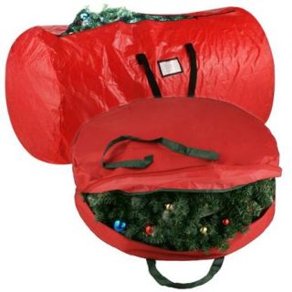 Elf Stor Deluxe Red Christmas Tree Storage Bag & Canvas 30" Inch Wreath Bag