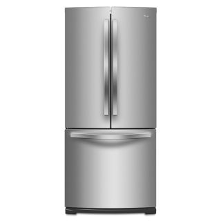 Whirlpool 19.7 cu ft French Door Refrigerator with Single Ice Maker (Stainless Steel)