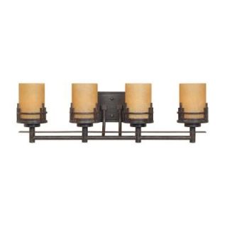 Designers Fountain Mission Hills Collection 4 Light Warm Mahogany Wall Mount Vanity Light 82104 WM