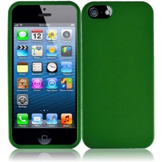 INSTEN Green Rubberized Hard Plastic PC Snap on Phone Case Cover for