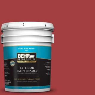 BEHR Premium Plus 5 gal. #P140 7 No More Drama Satin Enamel Exterior Paint 934005