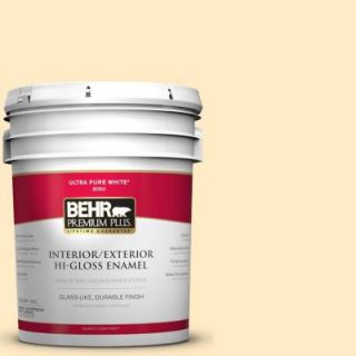 BEHR Premium Plus 5 gal. #P260 2 Yogurt Hi Gloss Enamel Interior/Exterior Paint 805005