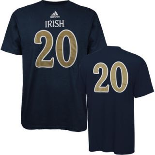 adidas Notre Dame Fighting Irish Shamrock Series #20 Football Player T Shirt