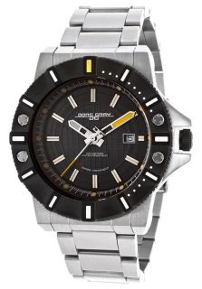 Men's Stainless Steel Black Textured Dial and Bezel