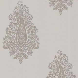 Beacon House 56 sq. ft. Dynasty Taupe Paisley Wallpaper 450 67340