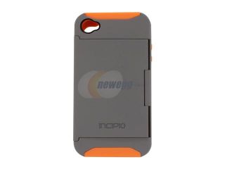 Incipio Stowaway Credit Card Dark Gray / Orange Stowaway Credit Card Hard Shell Case For iPhone 4/4S IPH 678