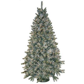 7.5 ft Pre Lit Pine Artificial Christmas Tree with White Incandescent Lights