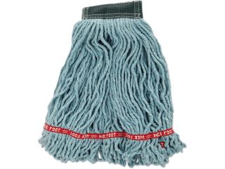 Rubbermaid Commercial RCP A252 GRE Web Foot Wet Mop Heads, Shrinkless, Cotton/Synthetic, Green, Medium