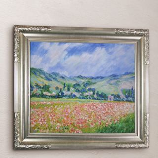 Tori Home Poppy Field Near Giverny by Monet Framed Hand Painted Oil on