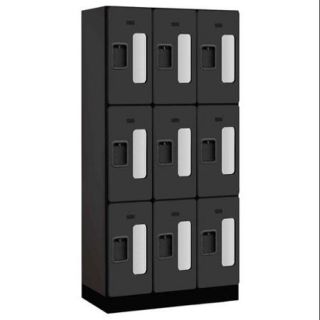 Triple Tier See Through Designer Locker in Black