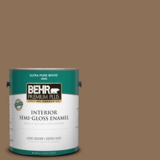 BEHR Premium Plus 1 gal. #280F 6 Sweet Georgia Brown Zero VOC Semi Gloss Enamel Interior Paint 330001