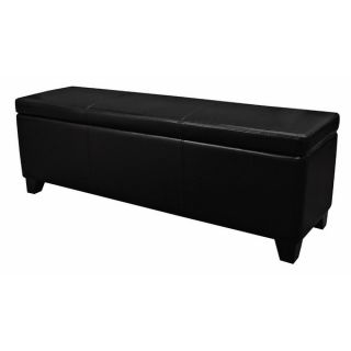 Luisa 48 inch Bonded Leather Ottoman   17365283  