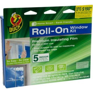 Duck Brand Roll On Window Kit, Indoor, 5 Pack