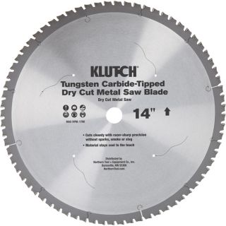 Klutch 14in. Dry Cut Metal Saw Blade  Circular Saw Blades