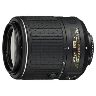 Nikon 55 200MM f/4 5.6G ED VR II Telephoto Zoom Lens   Black