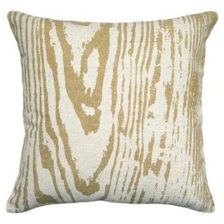 123 Creations Graphic Faux Bois Linen Throw Pillow