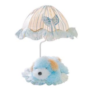 Illumine Designer Collection 18 in. Blue Puppy Table Lamp with Fabric Shade CLI IK 6090BLU