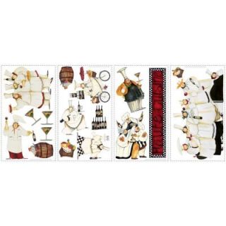 18 in. x 40 in. Chefs 17 Piece Peel and Stick Wall Decals RMK1255SCS