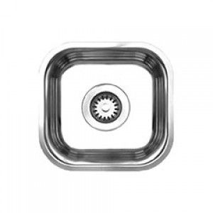 Whitehaus WHNU1212 Noahs Collection Brushed Stainless Steel single bowl undermount sink   Brushed Stainless Steel