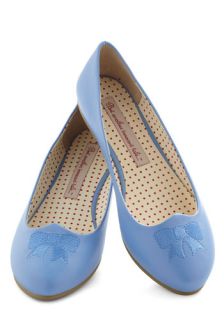 Absolutely Adorn able Flat in Sky  Mod Retro Vintage Flats