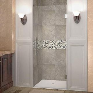 Aston Cascadia 38 in. x 72 in. Completely Frameless Hinged Shower Door in Chrome with Clear Glass SDR995 CH 38 10