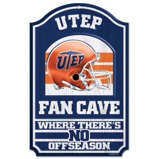 UTEP Miners 11 x 17 Fan Cave Wood Sign