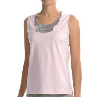 Joan Vass Sequin Necklace Tank Top (For Women) 4331A 70