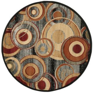 Safavieh Lyndhurst Circ Grey/ Multi colored Rug (53 Round)