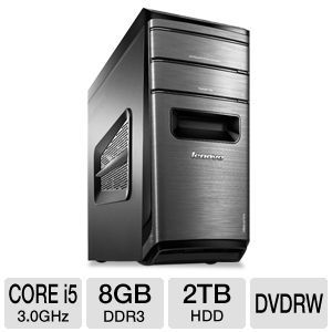 Lenovo IdeaCentre K410 11681DU Desktop PC   2nd gen Intel Core i5 2320 3.0GHz, 8GB DDR3, 2TB HDD, USM Dock, DVDRW, Wi Fi, Windows 7 Home Premium 64 bit