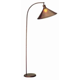 Axis 68 in 3 Way Switch Rust Torchiere Indoor Floor Lamp with Glass Shade
