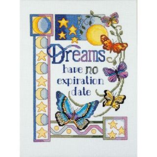 Dreams Have No Expiration Date Counted Cross Stitch Kit 7"X9 1/4" 14 Count