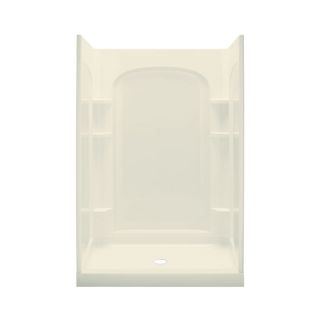 Sterling Ensemble Biscuit Vikrell Wall and Floor 4 Piece Alcove Shower Kit (Common 34 in x 48 in; Actual 75.75 in x 34 in x 48 in)