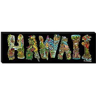 iCanvas Hawaii Alphabet by David Russo Painting Print on Canvas; 20 H x 60 W x 0.75 D