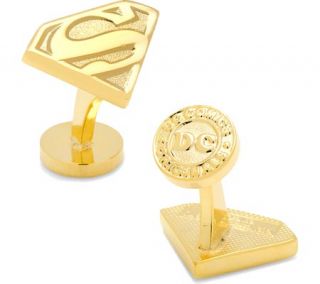 Mens Cufflinks Inc Gold Superman Shield Cufflinks