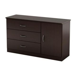 South Shore Furniture Libra 3 Drawer Dresser in Chocolate 3159028