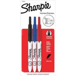 Sharpie Basic Colors Retractable Ultra Fine Point Permanent Marker (3 Pack) 1735794