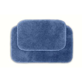 Somette Posh Plush Basin Blue Bath Rug (Set of 2)   15347624