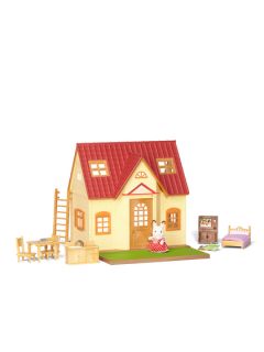 Cozy Cottage with Cozy Kitchen & Hopscotch Rabbit Family Set by Calico Critters