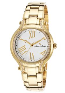 Elisia Gold Tone Stainless Steel White Dial Crystal Accents