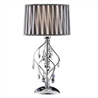 OK Lighting Lady Crystal Table Lamp, 31"