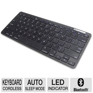 Inland 71102 ProHT Wireless Bluetooth Keyboard    33ft. Range, 78 Keys, Automatic Sleep Mode, LED Indicator, On/Off Switch