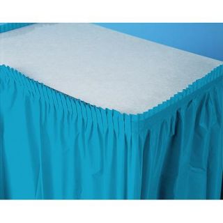 Plastic Table Skirt, Turquoise