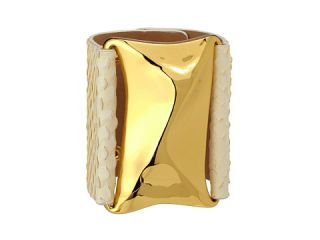 Vince Camuto Liquid Luxury Cream Leather Snake Bracelet Gold