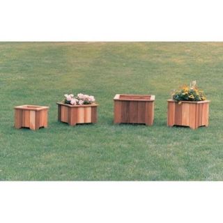 Wood Country Square Cedar Wood Meridian Planter