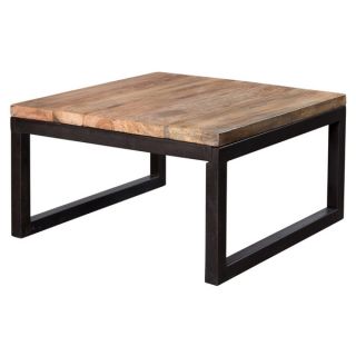 Reclaimed Wood and Weathered Iron Coffee Table (India)  