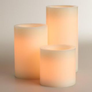 Ivory Flameless LED Pillar Candles