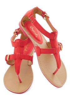 Travel Blogger Sandal in Poppy  Mod Retro Vintage Sandals